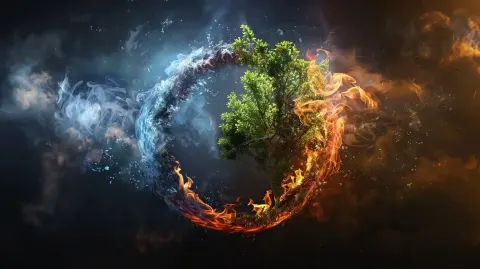 Elemental Circle in Dark