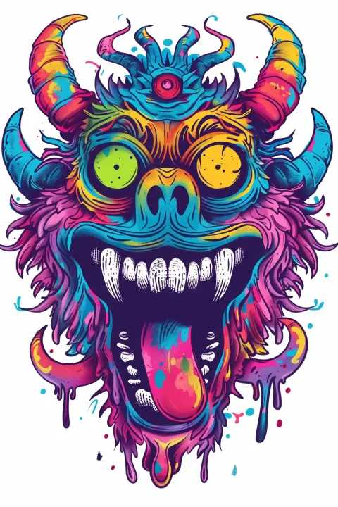 Colorful Monster Vector Design