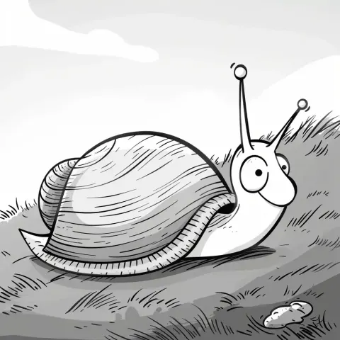Monochrome Snail Study