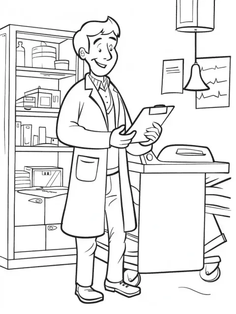 Simple Hospital Coloring
