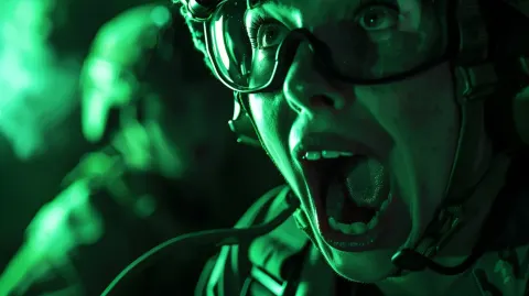 Nightvision Shouting Soldier
