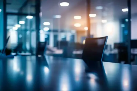 Blurred Night Office