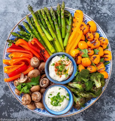 Top-Down Veggie Platter