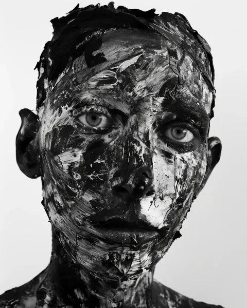 Impasto Portrait in Avedon Style