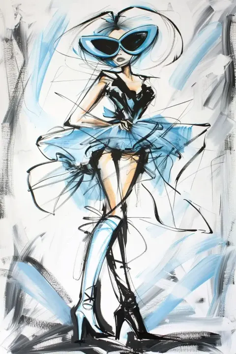 Abstract Anime Fashion Model