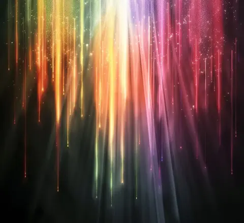 Pastel Light Beams on Black