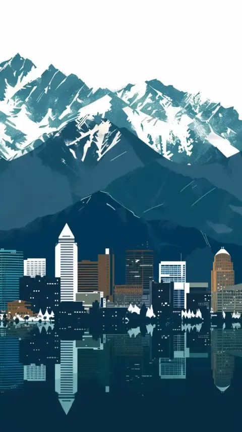 Salt Lake City Vector Portrait