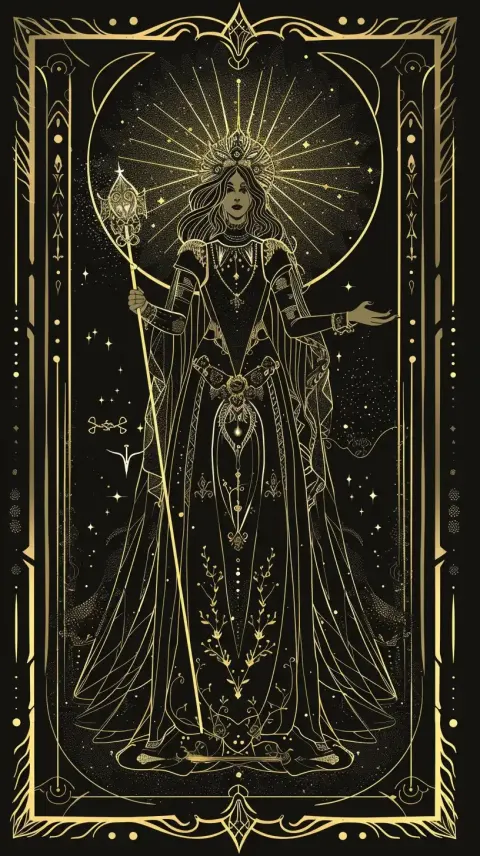 Golden Tarot Queen
