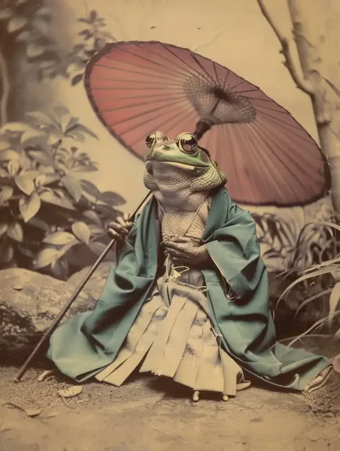 Vintage Frog Portrait