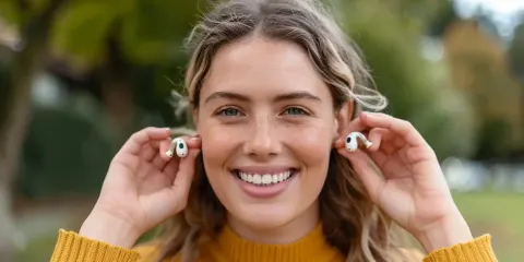 Tiny Hearing Aid Portrait