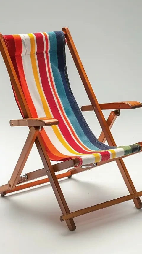 Retro Beach Chair Illustration