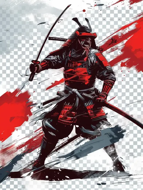 Comic Samurai Warrior