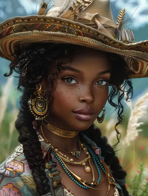 Airbrushed Hiking Woman