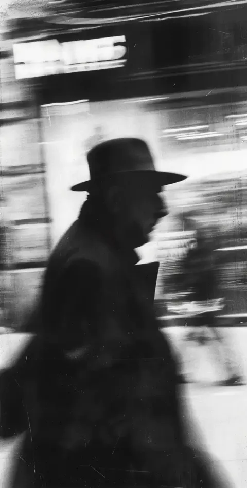 Blurred Man in Leiteresque Style