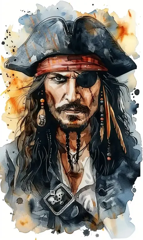 Delicate Pirate Horse Portrait