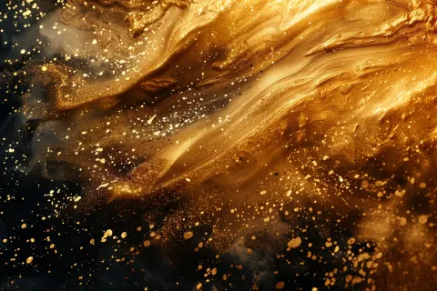 Golden Metallic Abstraction