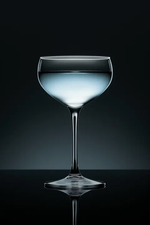 Minimalist Blue Gin Glass