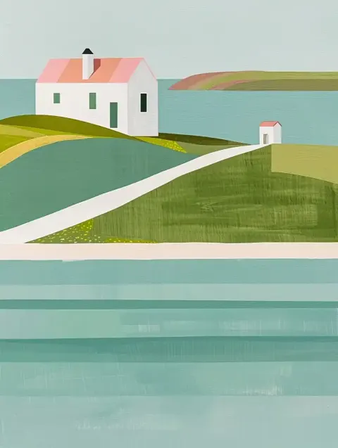 Minimalist Countryside Scene