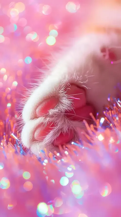 Glittery Cat Paw Art