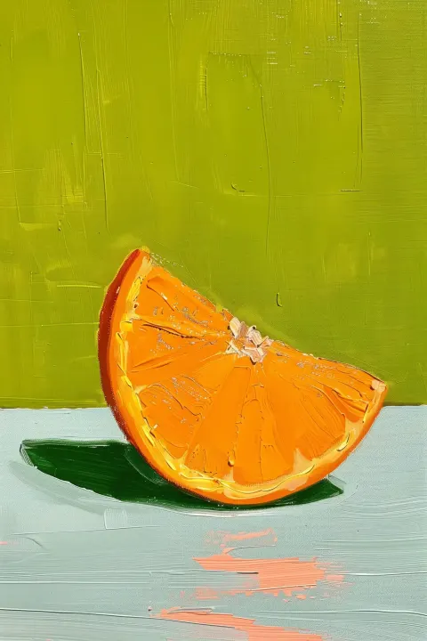 Maira Kalman-Inspired Orange Slice