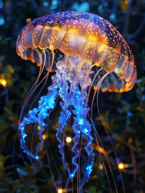 Bioluminescent Jellyfish - AR 34 - Stylized 250