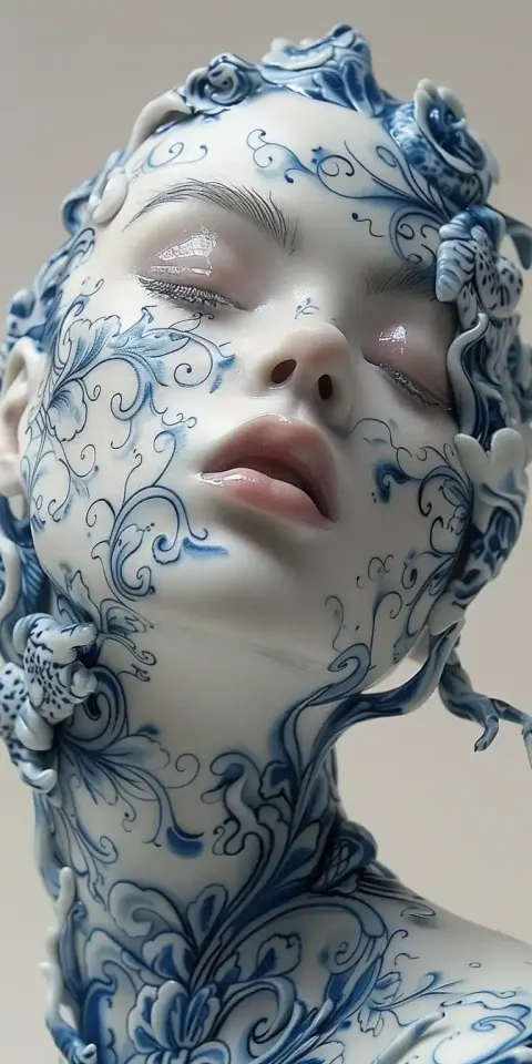 Porcelain Woman in Symmetry