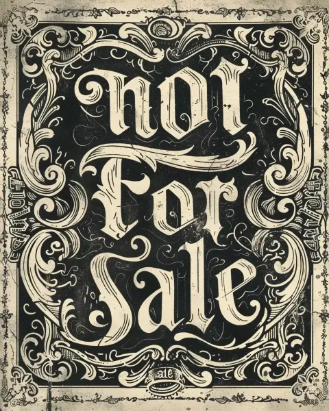 Not for Sale Typographic Art
