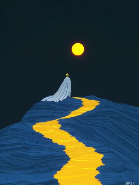Futuristic Woman on Waves