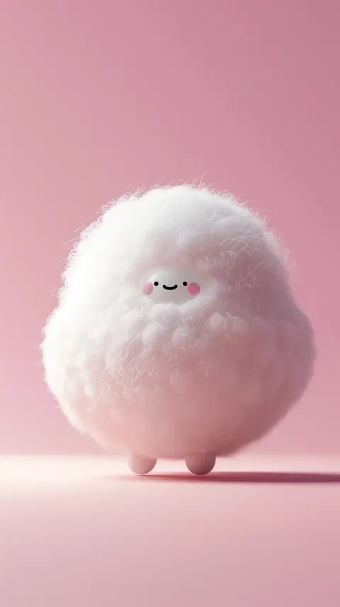 Minimalist Snow Yokai Felt