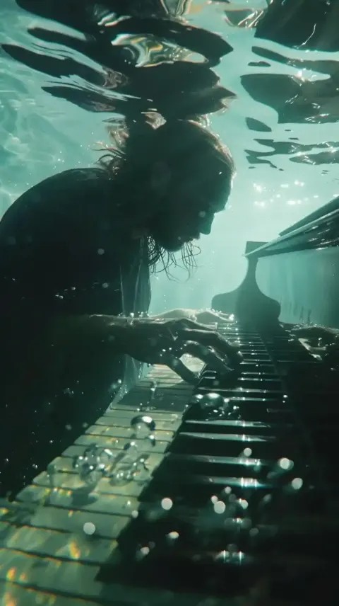 Underwater Piano Performance