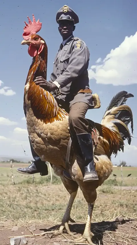 Ethiopian Police on Chicken