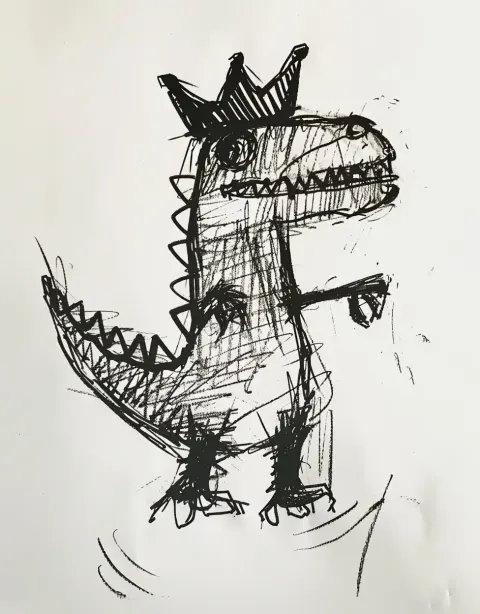 Basquiat Dino Crown