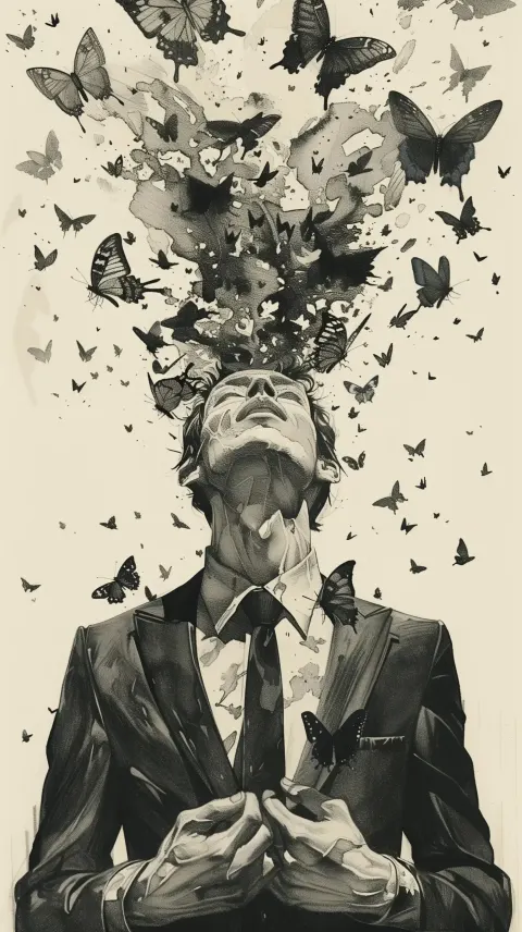 Butterfly Man in Suit