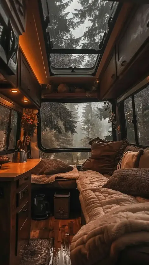 Cozy RV Interior Sketch