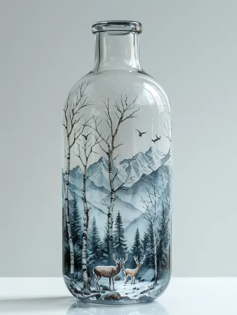 Wildlife Glass Bottle Art
