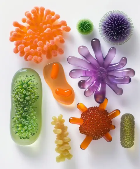 Microbial Marvels on White