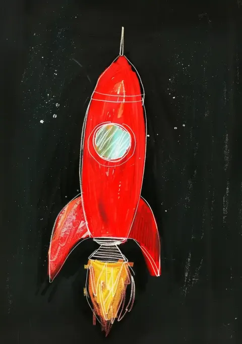 Childs Rocket Drawing