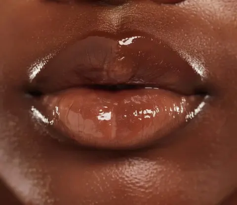 Clear Glossy Lips Portrait