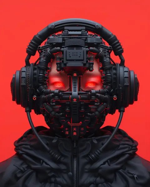 Hyperrealistic Biomechanical Skull