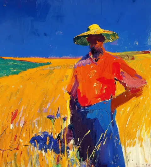 Cubist Chinese Farmers