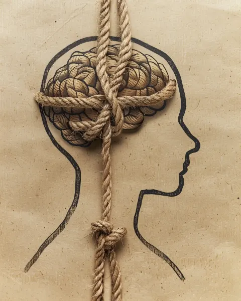 Cutout Head with Brain Knot