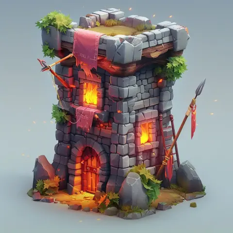 Black Stroke Defense Tower