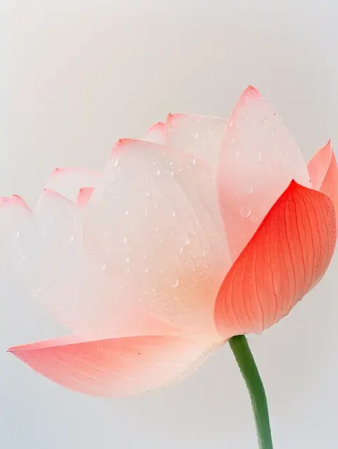 Translucent Lotus on Frosted Glass