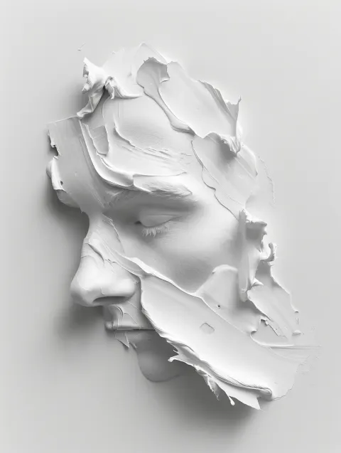 White Painted Face