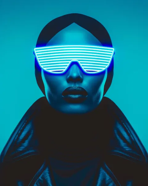 Glowcore Cyber Witch Neon Brutalism