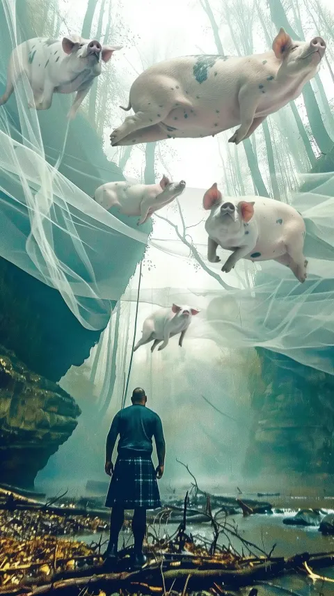 Surreal Underwater Pig Dream