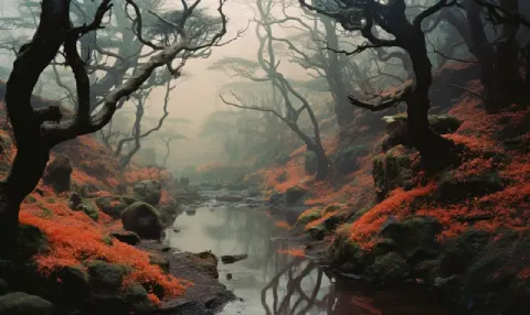 1980s Fantasy Film Scene in Autochrome Puppet Style