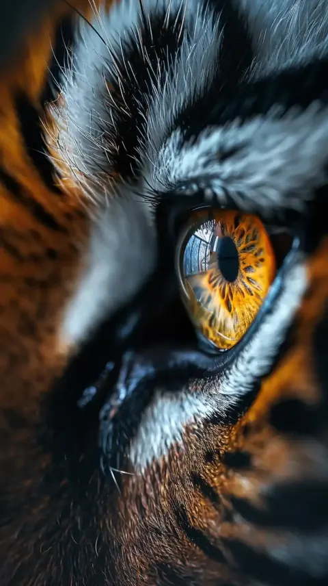 Tiger Eye Close-Up Stylized