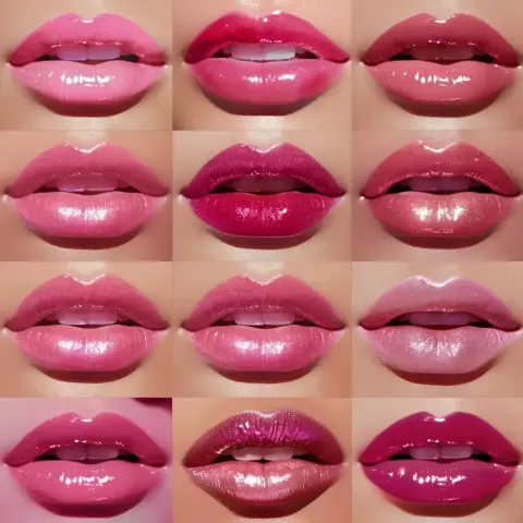 Pink Lip Gloss Grid