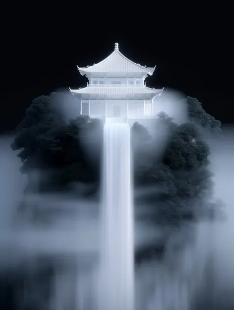Eaves Building in Mist
